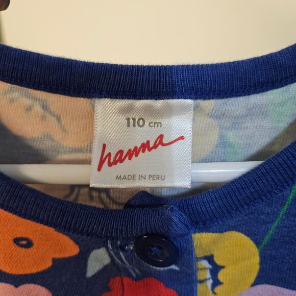 Hanna Andersson Blue Floral pattern dress size 110 US 5 - Picture 6 of 6